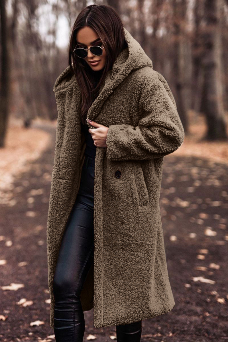 Wool Blend Winter Coat for Women | Hooded Insulated Cold Weather Ready