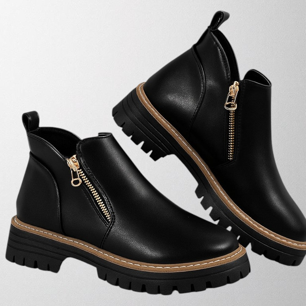 Block Heel Ankle Boots for Women | Side Zip Pull On Fall Booties