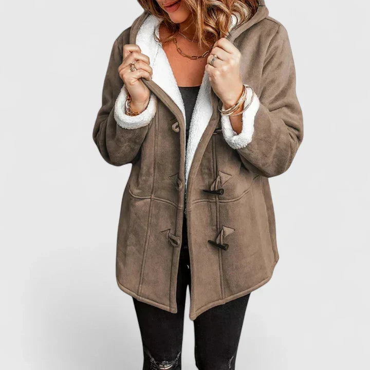 Fleece Lined Winter Coat for Women | Hooded Cold Weather Ready