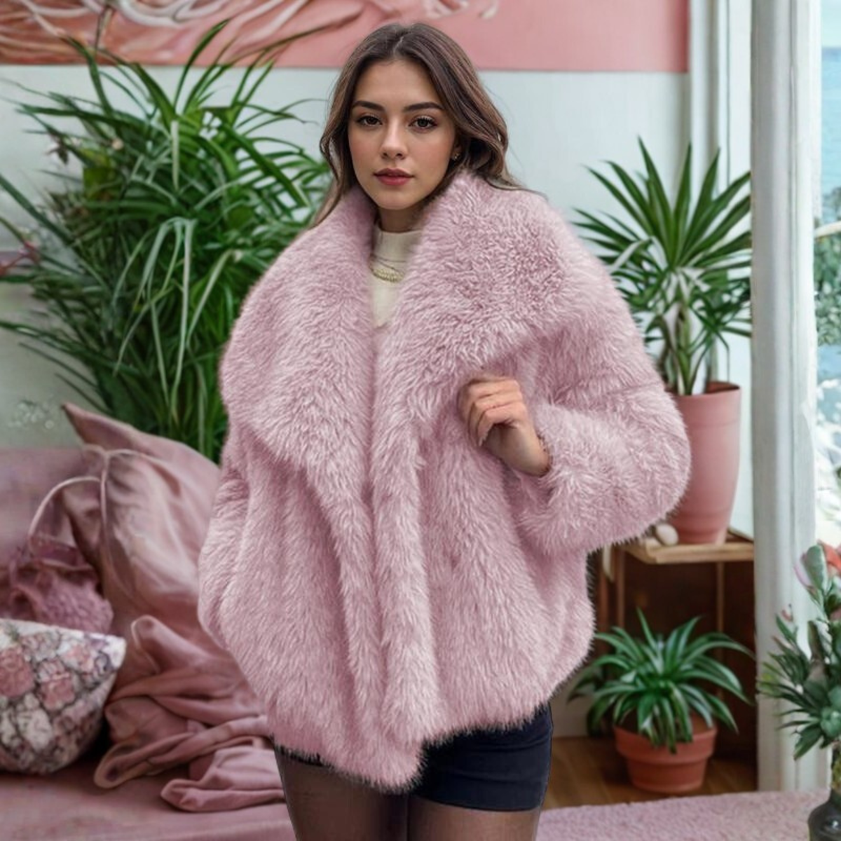 Black Warm Winter Coat for Women | Cold Weather Ready