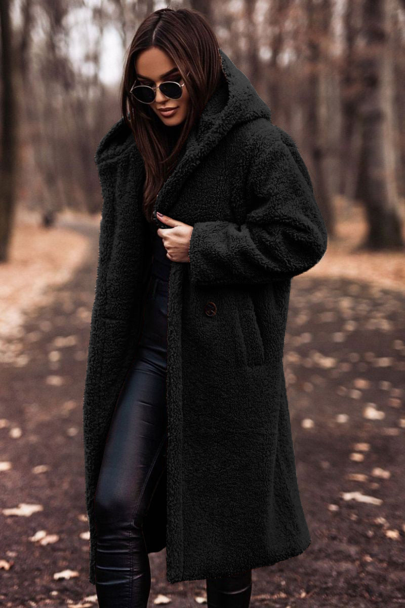 Wool Blend Winter Coat for Women | Hooded Insulated Cold Weather Ready