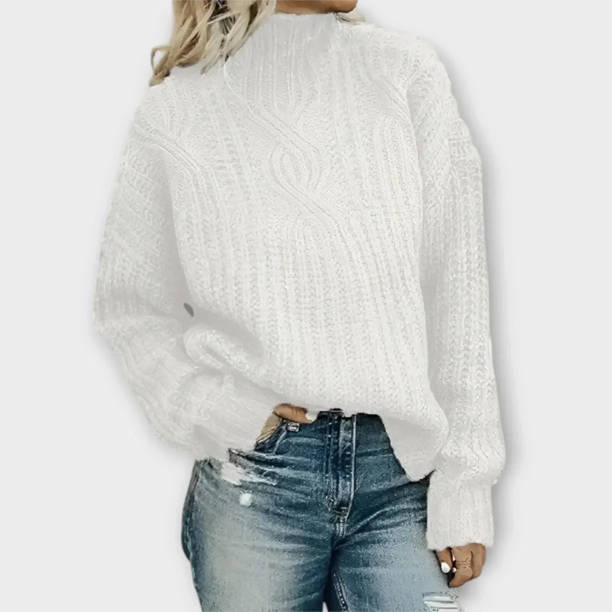 Turtleneck Sweater for Women | Side Zip Pull On Autumn Layering
