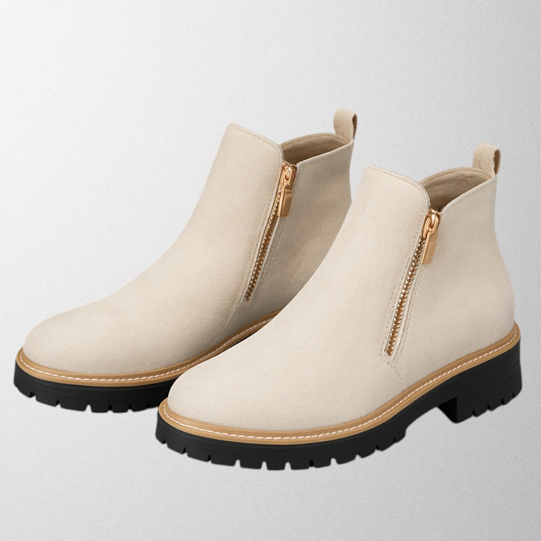 Block Heel Ankle Boots for Women | Side Zip Chunky Fall Booties