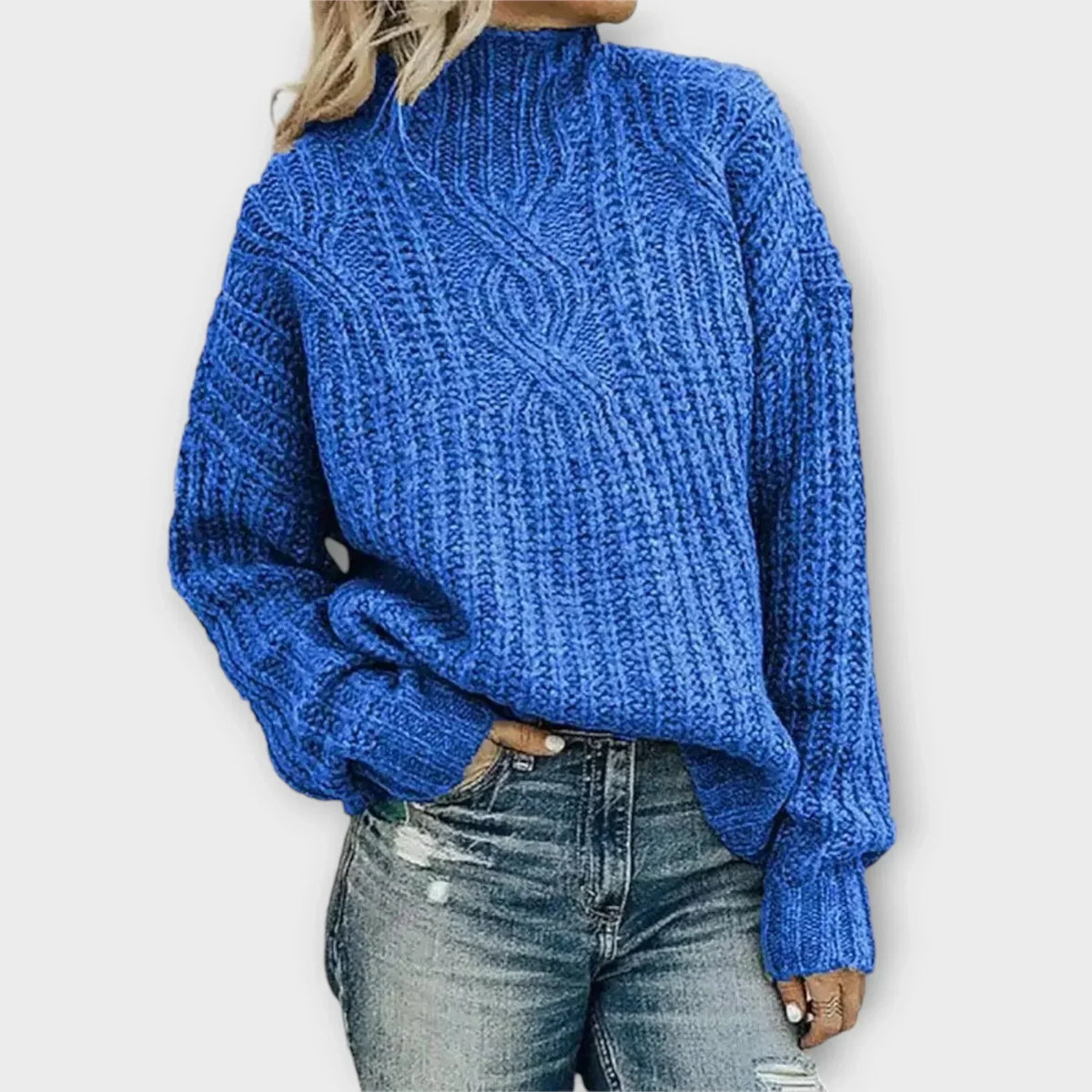 Turtleneck Sweater for Women | Side Zip Pull On Autumn Layering