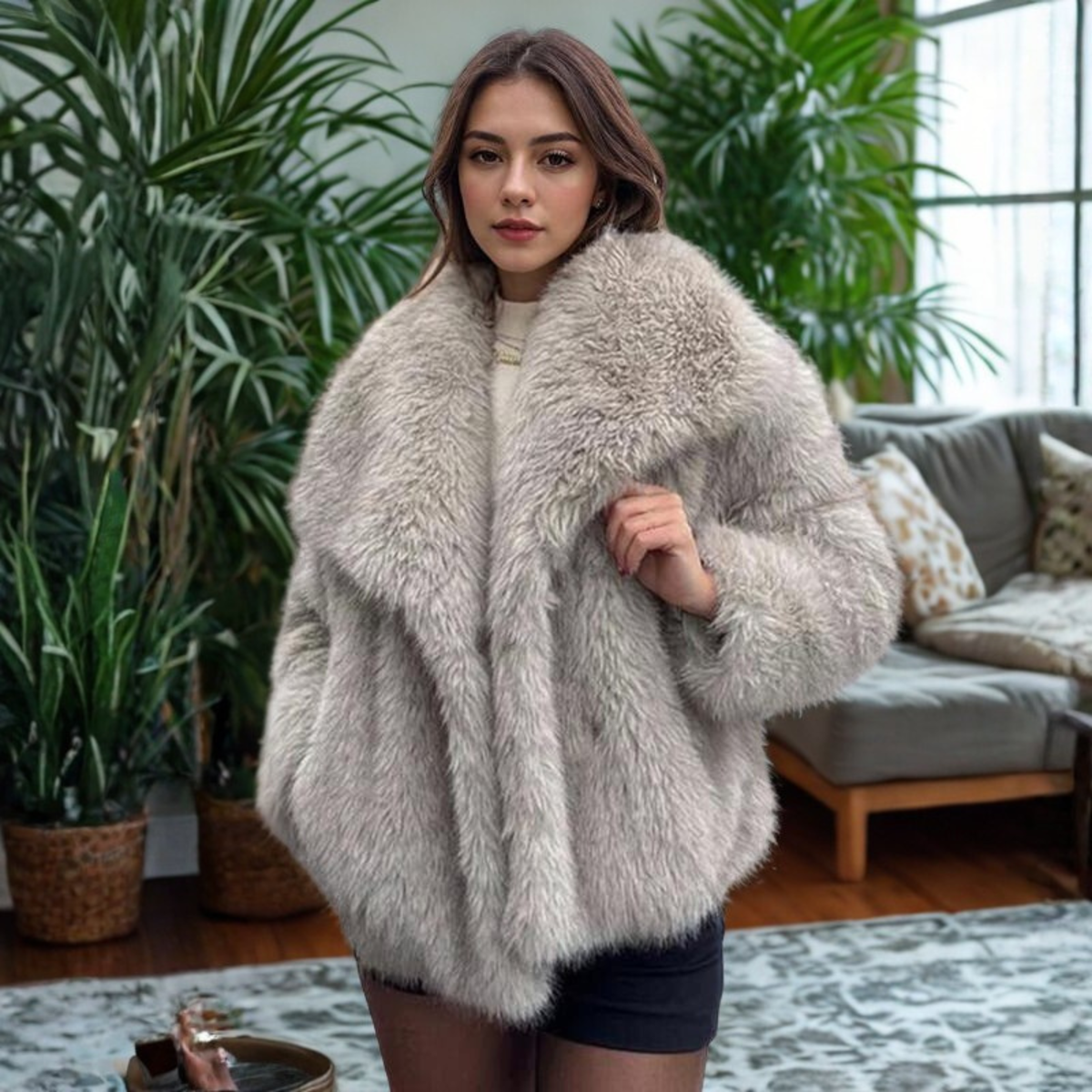 Black Warm Winter Coat for Women | Cold Weather Ready