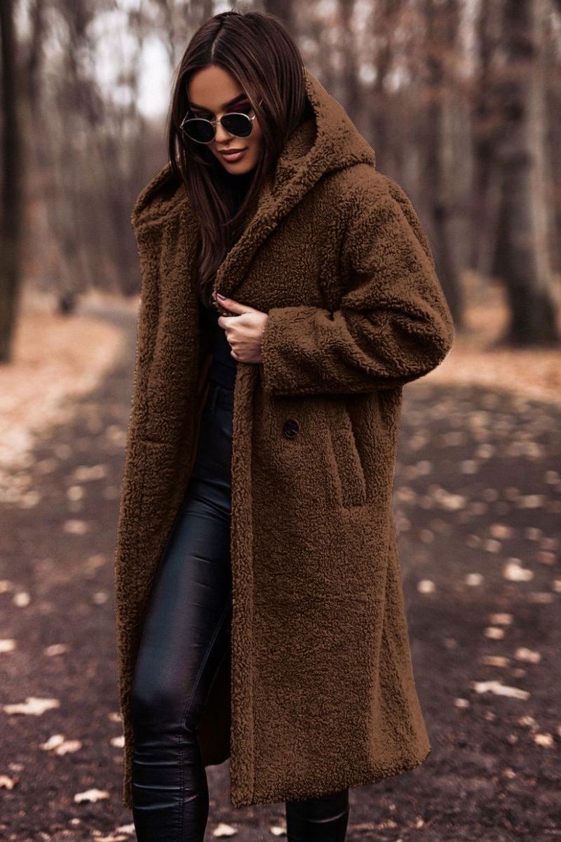 Wool Blend Winter Coat for Women | Hooded Insulated Cold Weather Ready