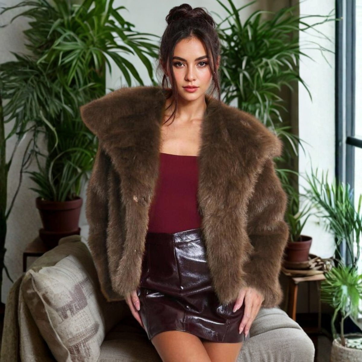 Black Warm Winter Coat for Women | Cold Weather Ready