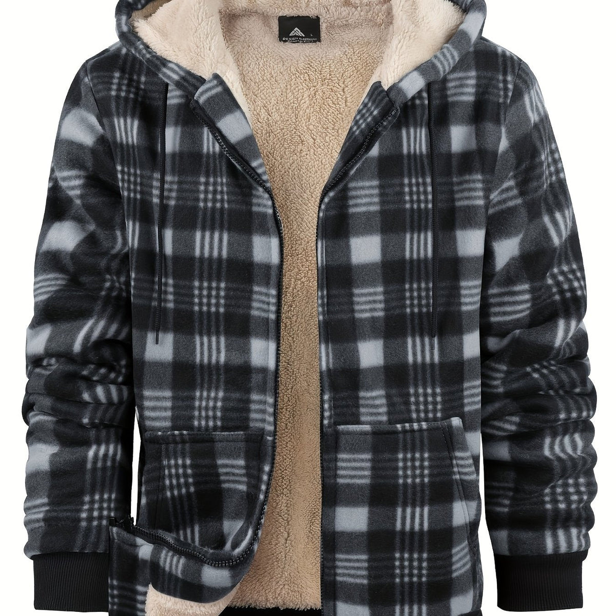 Hooded Winter Jacket for Men | Side Zip Cold Weather Ready