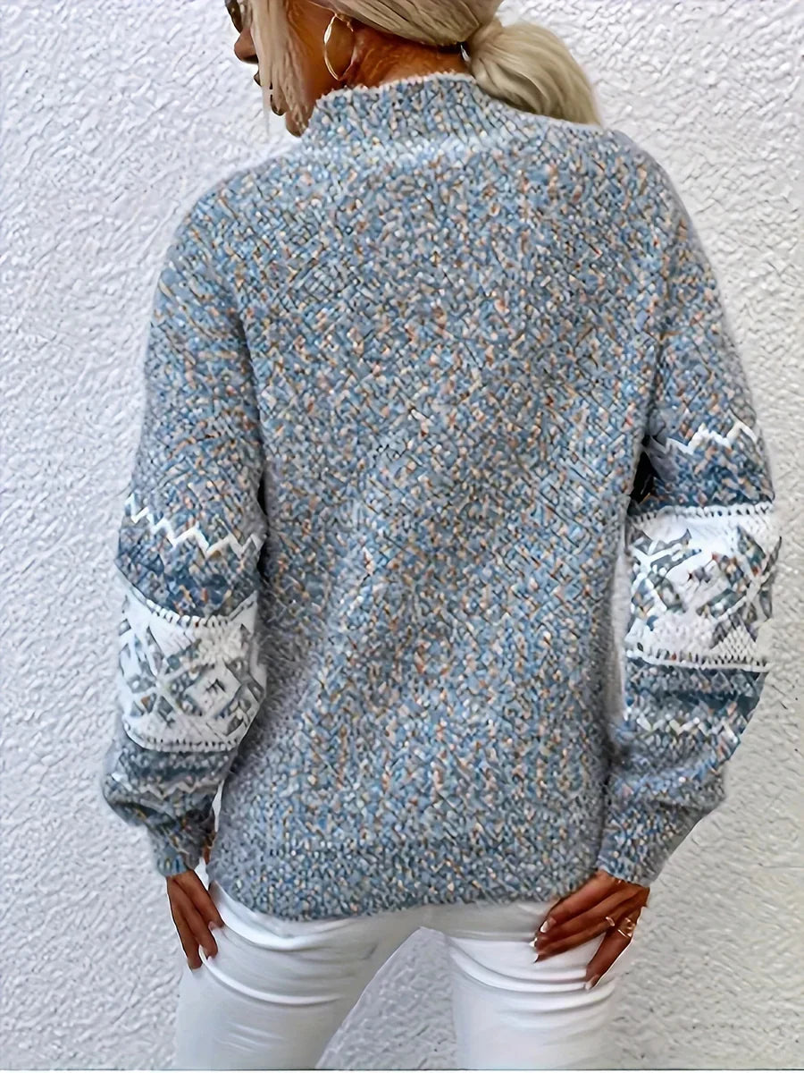 Classic Sweater for Women | Ribbed Crew Neck Autumn Layering