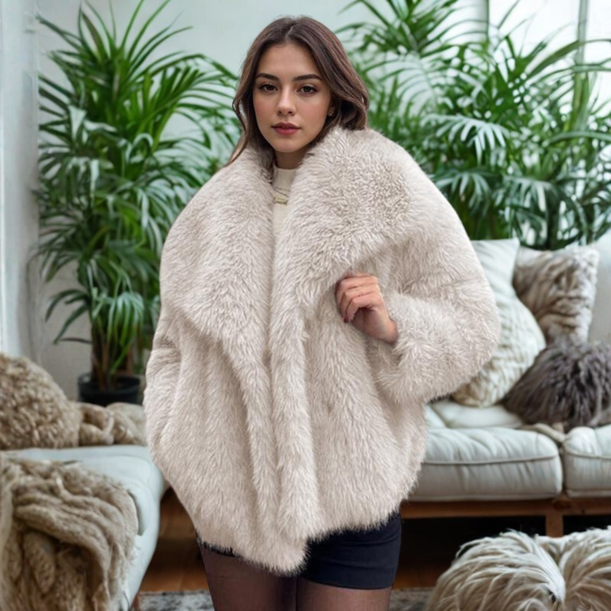 Black Warm Winter Coat for Women | Cold Weather Ready