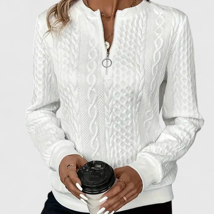 Turtleneck Sweater for Women | Ribbed Half Zip Warm Winter Layer