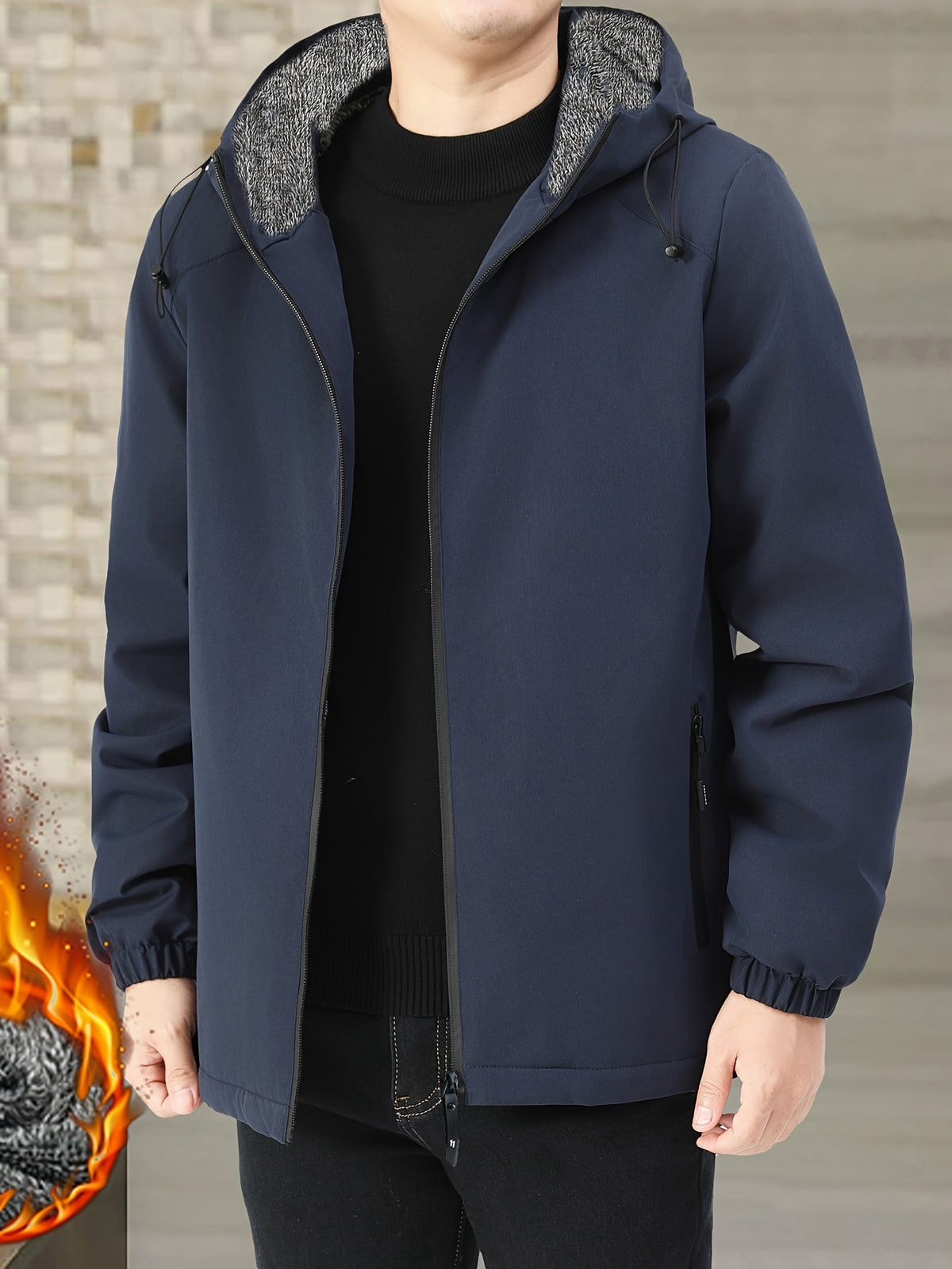 Full Zip Fleece Jacket for Men | Cosy Winter Style