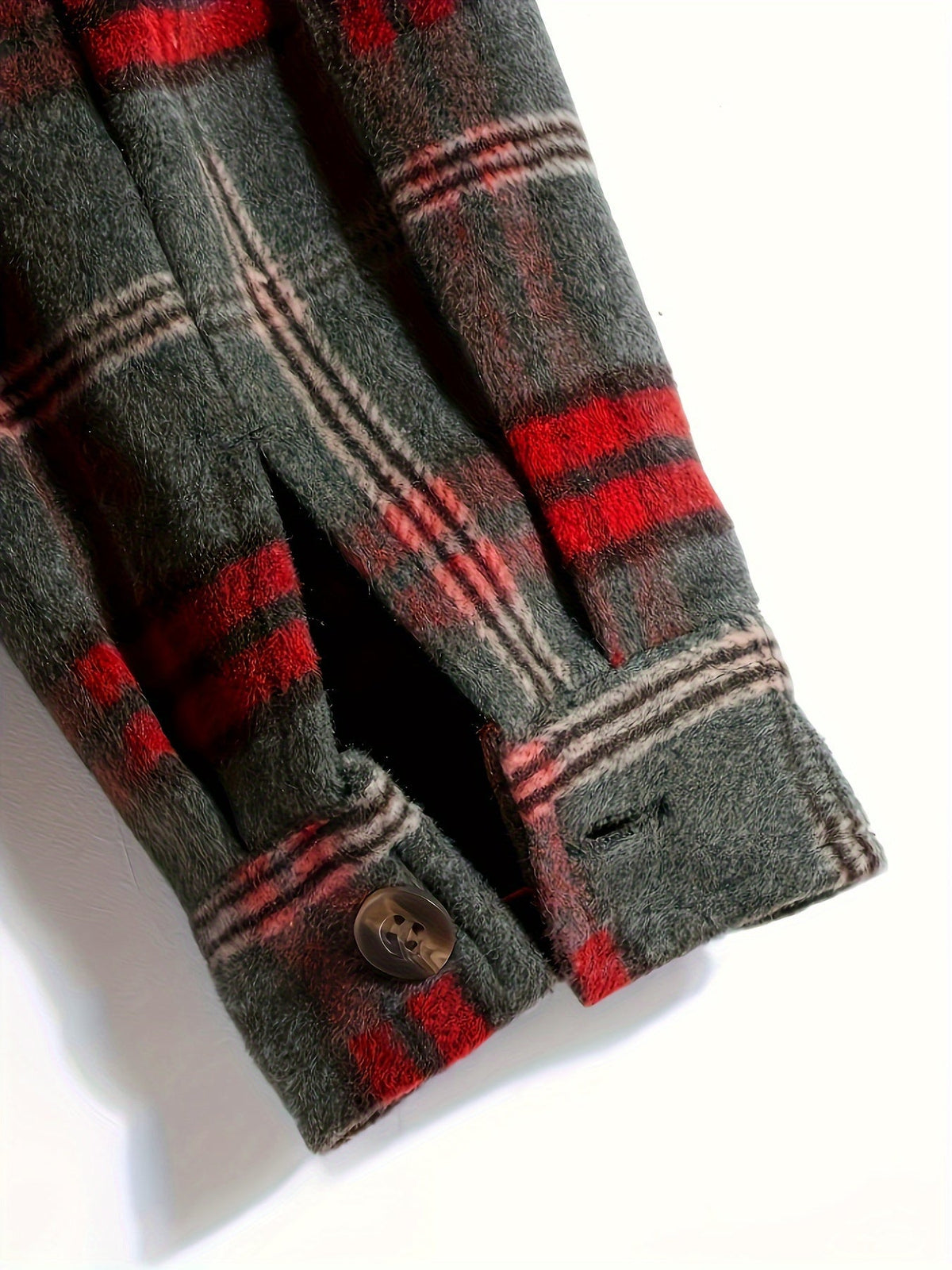 Hooded Winter Jacket for Men | Button Front Plaid Autumn Layering