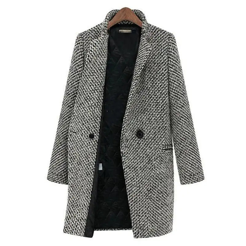 Wool Blend Winter Coat for Women | Button Front Oversized Cold Weather Ready