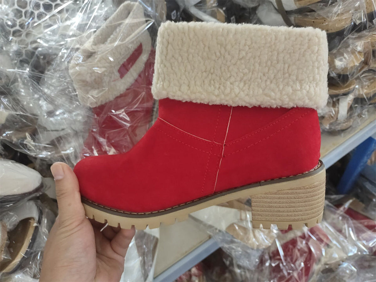 Suede Ankle Boots for Women | Block Heel Chunky Fall Booties