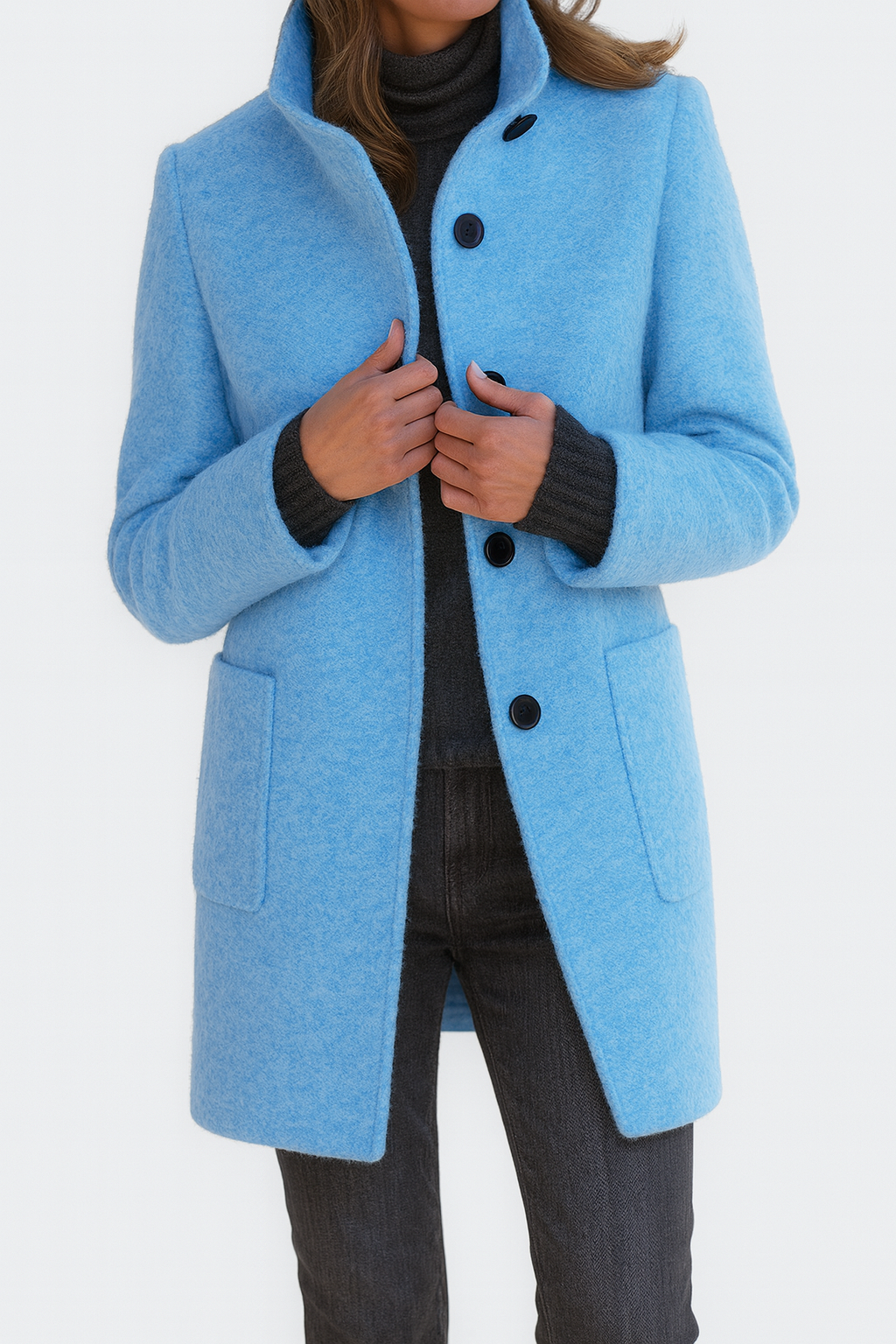 Gray Warm Winter Coat for Women | Cold Weather Ready