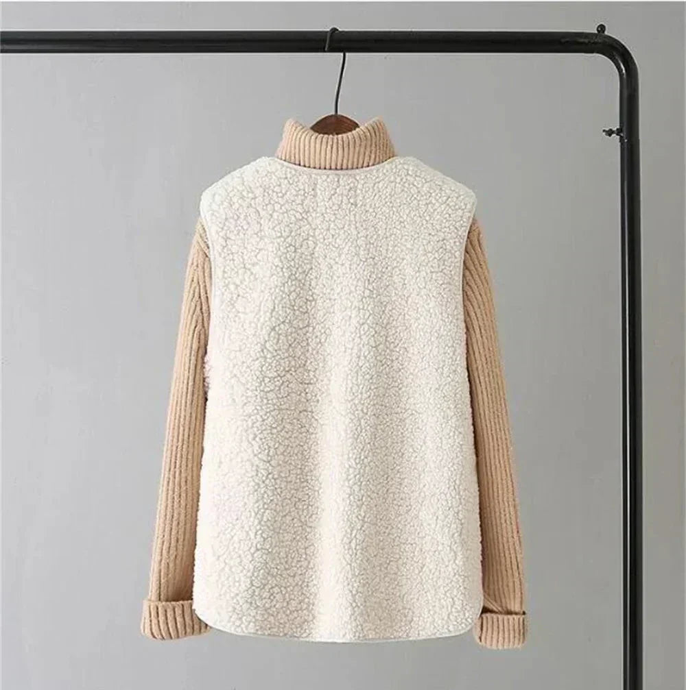Turtleneck Two Piece Set for Women | Ribbed Button Front Autumn Layering