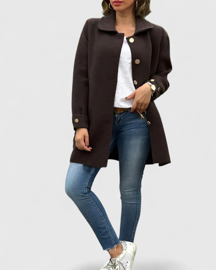 Oversized Winter Coat for Women | Button Front Autumn Layering