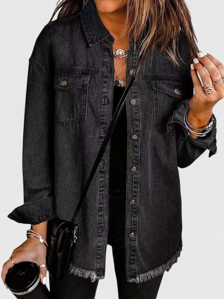 Black Oversized Winter Jacket for Women | Autumn Layering