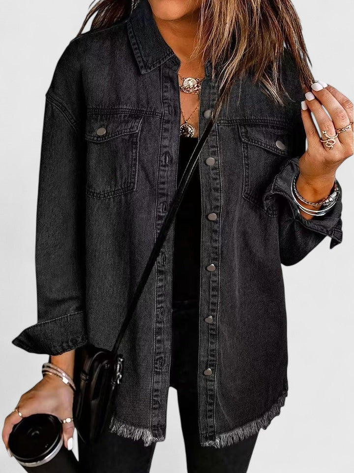 Black Oversized Winter Jacket for Women | Autumn Layering