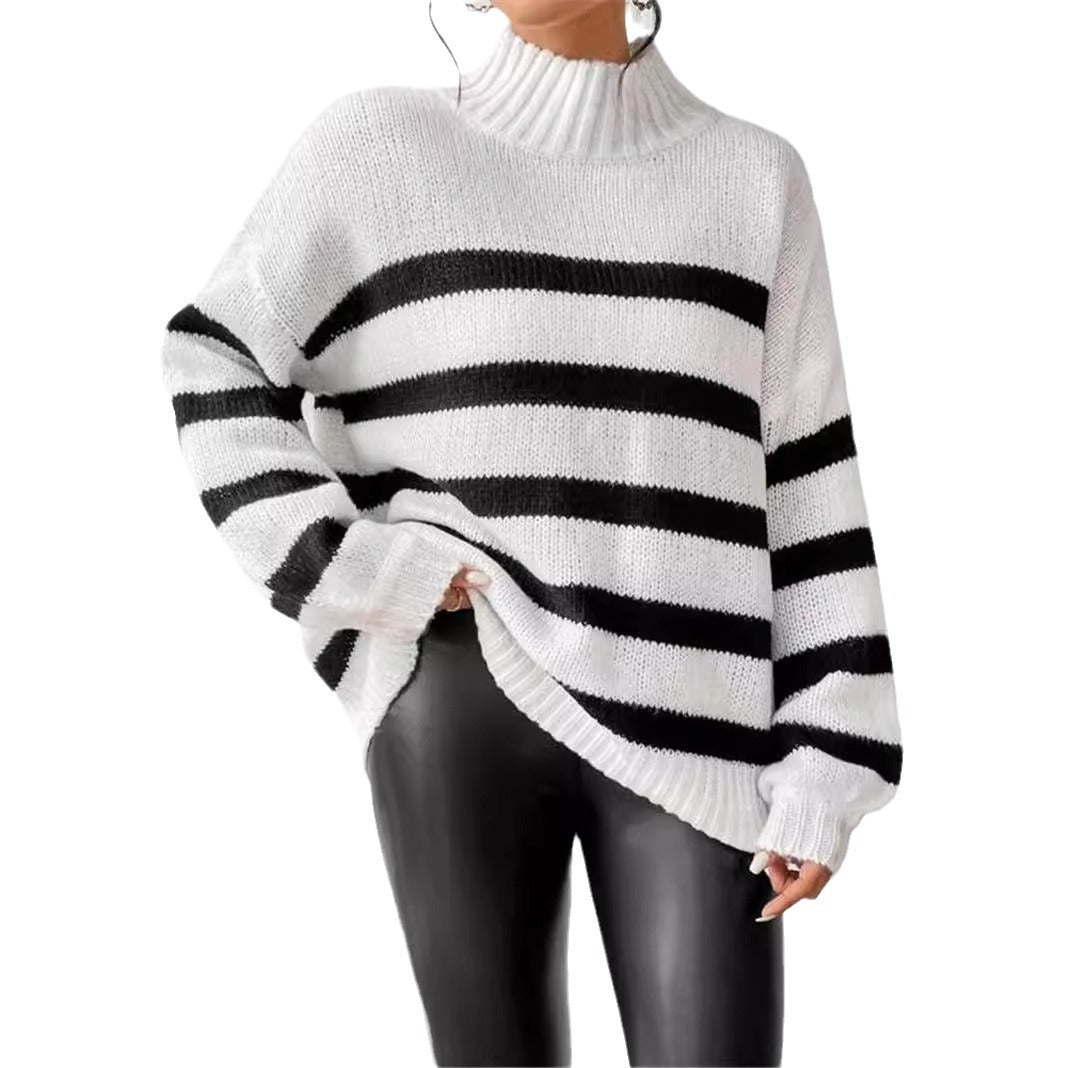 Turtleneck Sweater for Women | Side Zip Pull On Cold Weather Ready
