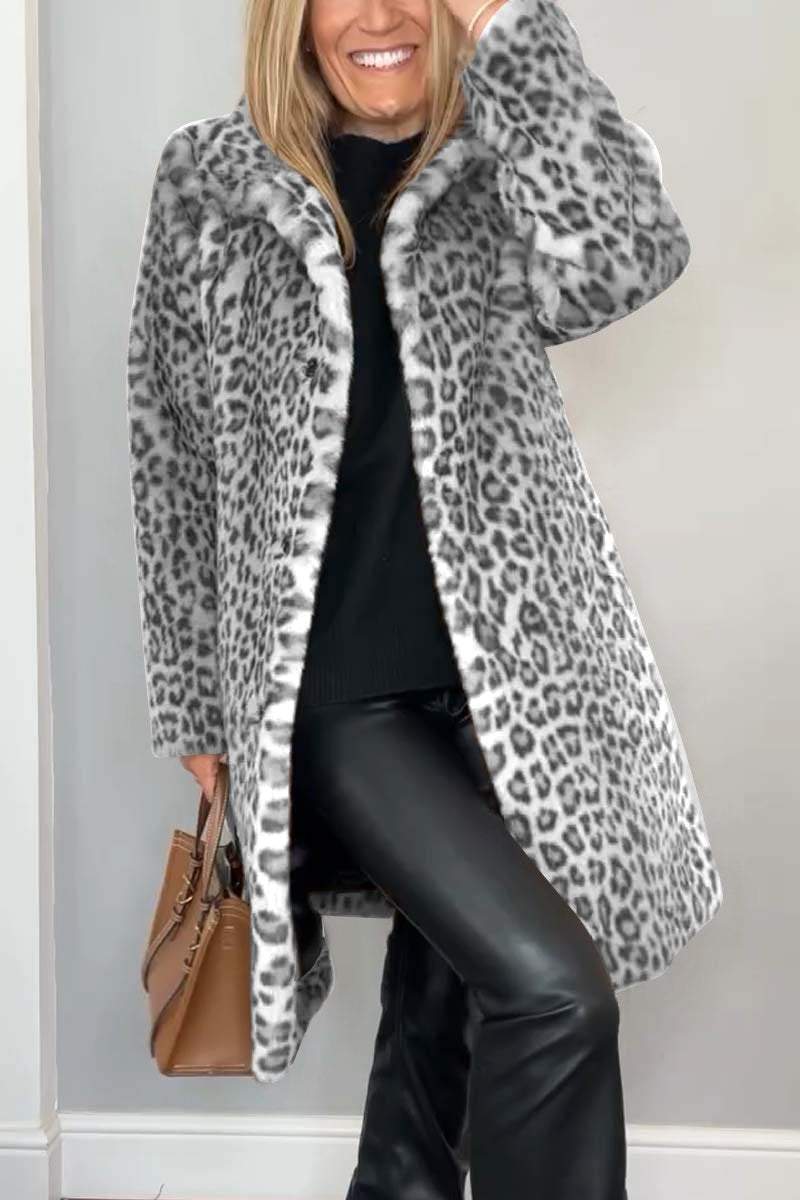 Insulated Winter Coat for Women | Animal Print Autumn Layering