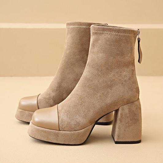 Block Heel Ankle Boots for Women | Side Zip Fall & Winter 2026