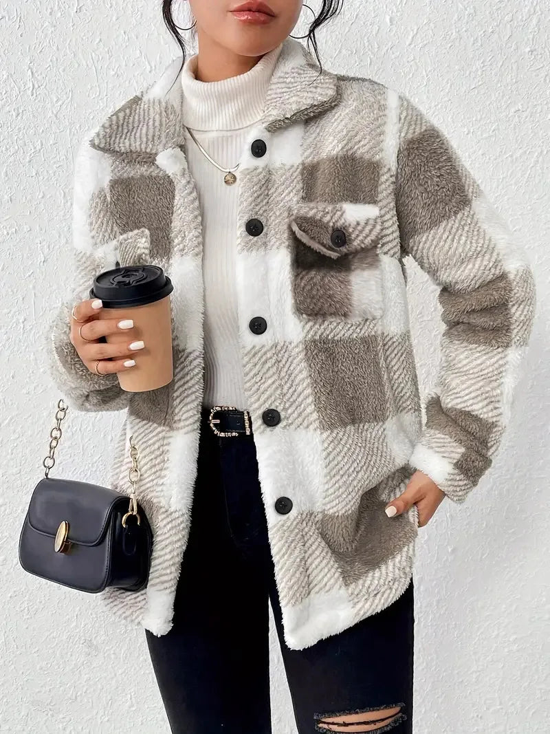 Plaid Fleece Jacket for Women | Fall & Winter 2026