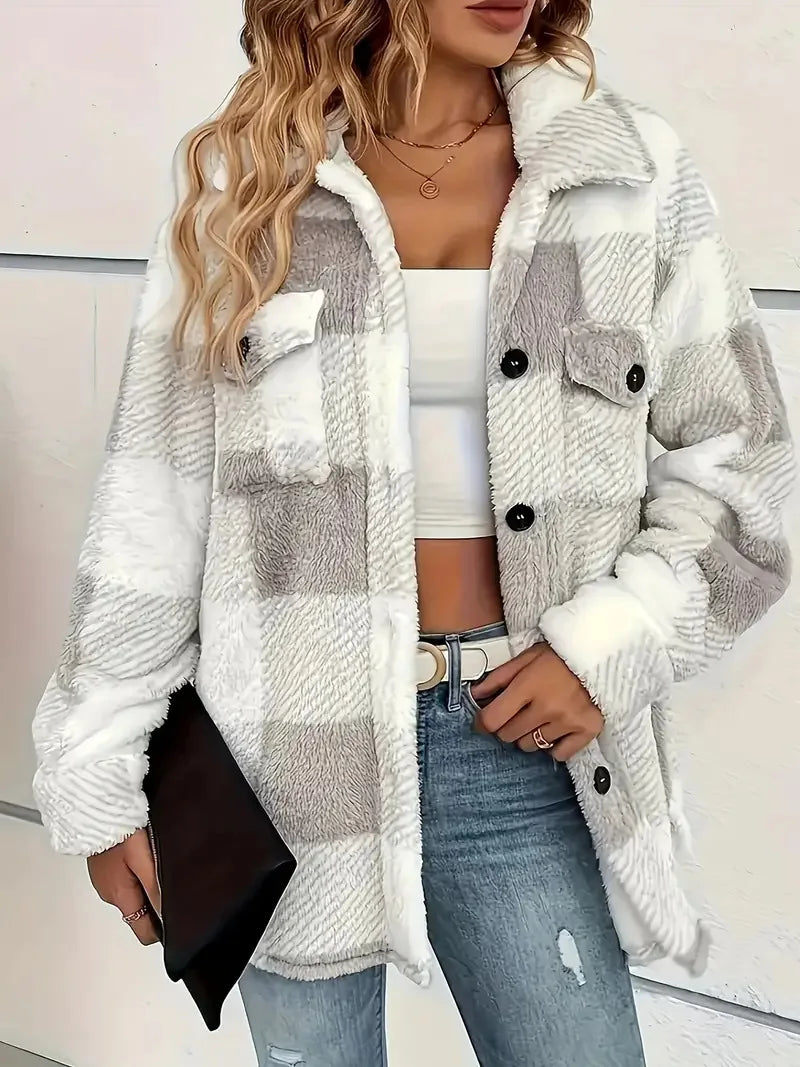 Plaid Fleece Jacket for Women | Fall & Winter 2026