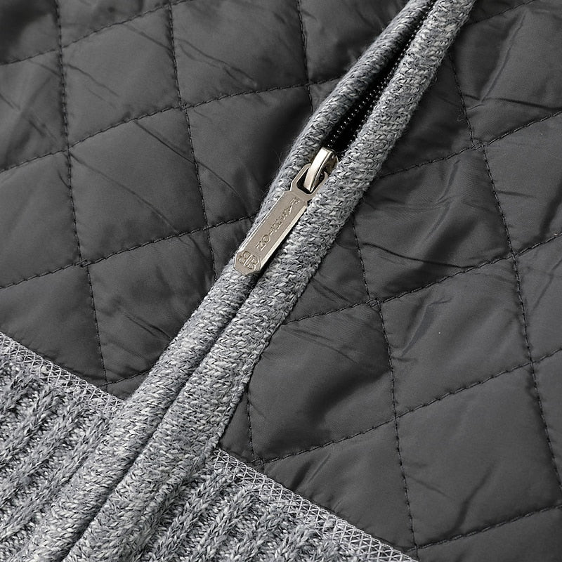 Classic Cardigan for Men | Side Zip Funnel Neck Warm Winter Layer