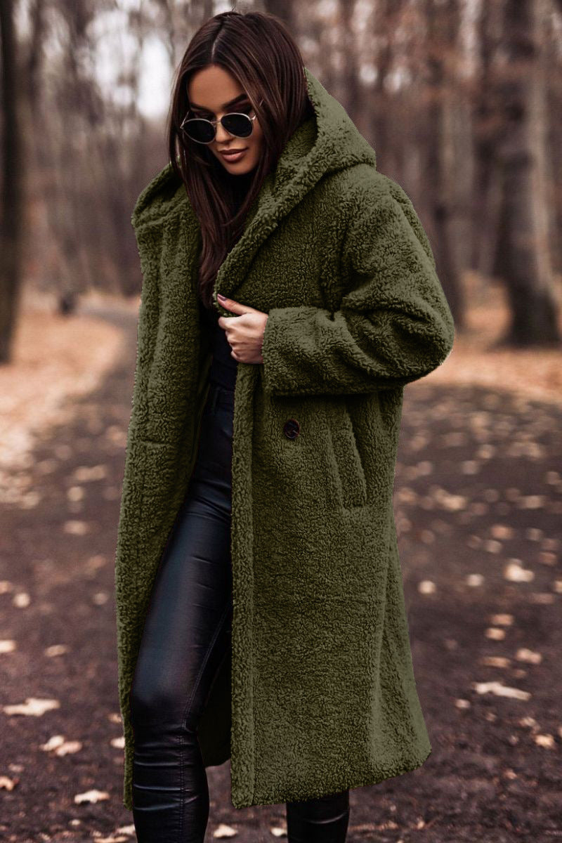 Wool Blend Winter Coat for Women | Hooded Insulated Cold Weather Ready