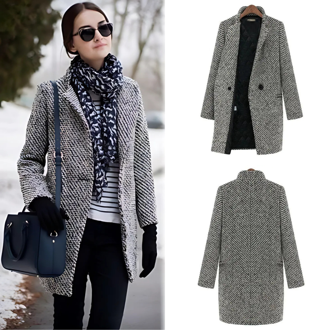 Wool Blend Winter Coat for Women | Button Front Oversized Cold Weather Ready