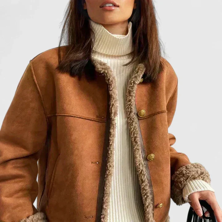Classic Winter Jacket for Women | Button Front Autumn Layering