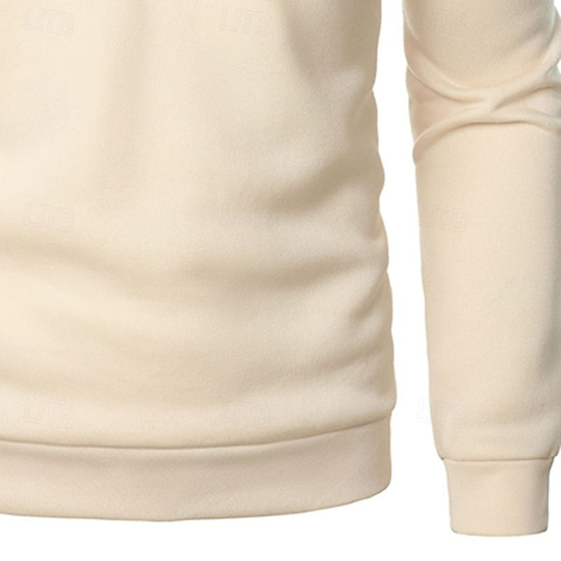 Gray Half Zip Sweater for Men | Funnel Neck Warm Winter Layer