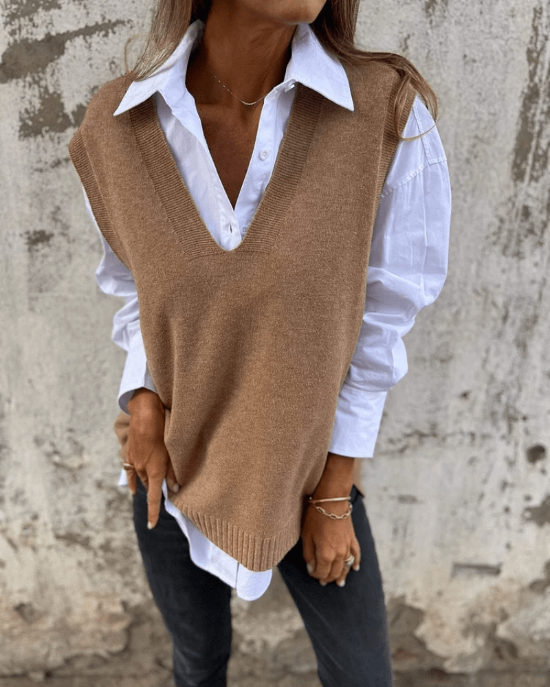 Everyday Puffer Vest for Women | V Neck Cosy Winter Style