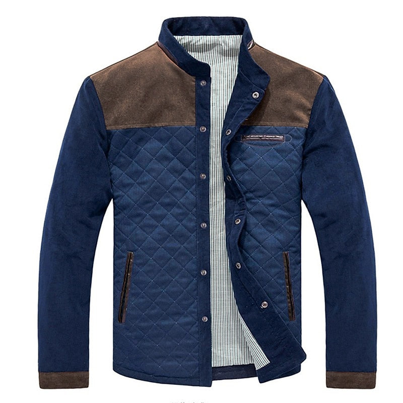Lightweight Quilted Jacket for Men | Button Front Winter Outerwear