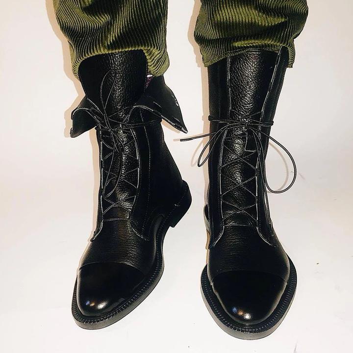 Classic Mid Calf Boots for Women | Lace Up Flat Warm Winter Style