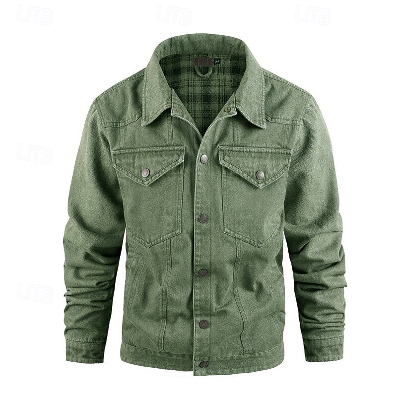 Plaid Winter Jacket for Women | Button Front Autumn Layering