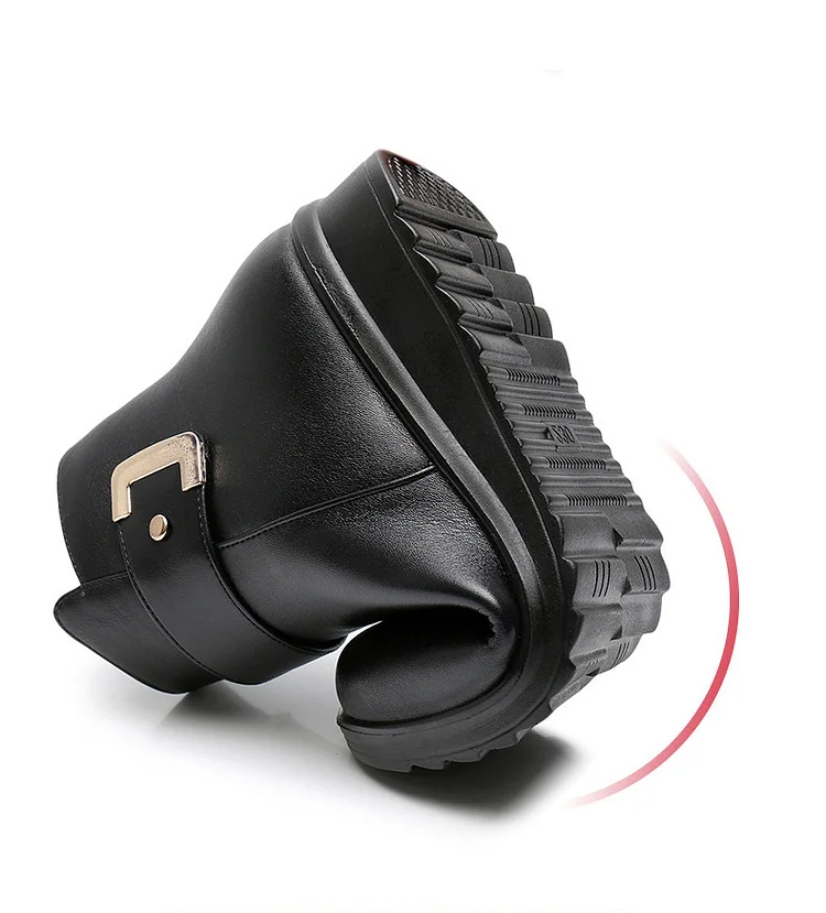 Everyday Ankle Boots for Women | Buckle Strap Warm Winter Style