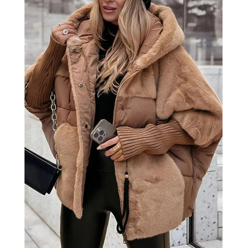 Faux Fur Winter Jacket for Women | Hooded Longline Autumn Layering