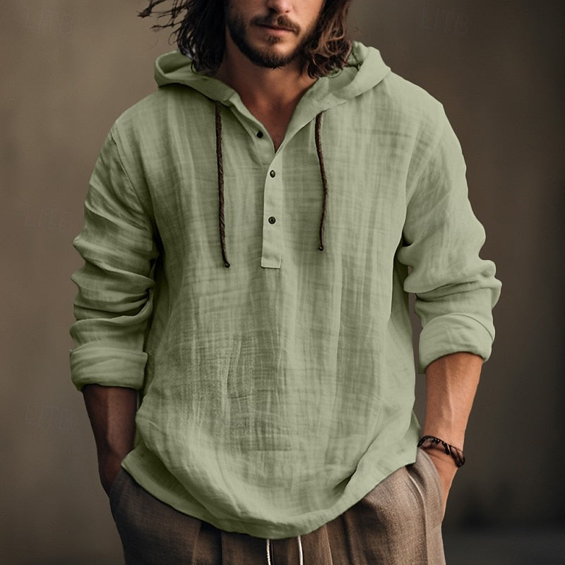 Hooded Shirt for Women | Button Front Lightweight Autumn Layering