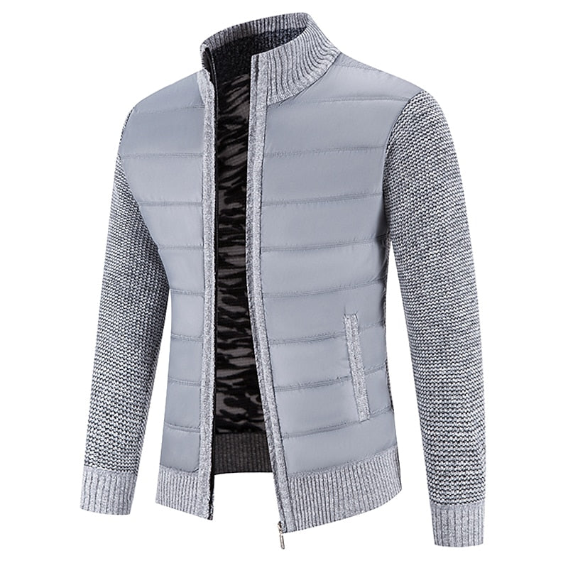 Classic Cardigan for Men | Funnel Neck Warm Winter Layer