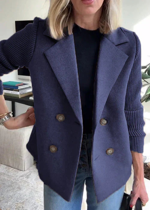 Classic Winter Coat for Women | Ribbed Button Front Cold Weather Ready