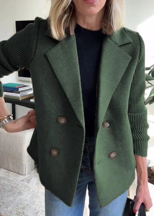 Classic Winter Coat for Women | Ribbed Button Front Cold Weather Ready