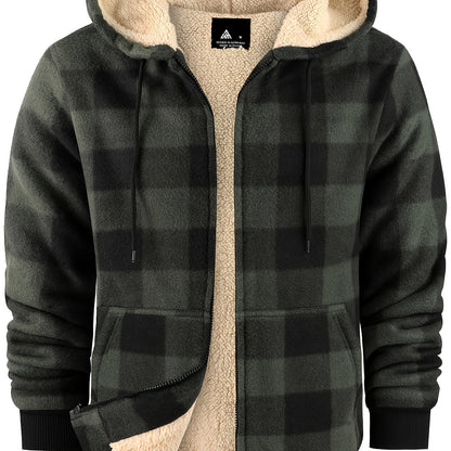 Hooded Winter Jacket for Men | Side Zip Cold Weather Ready