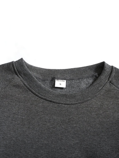 Everyday Sweatshirt for Men | Ribbed Crew Neck Autumn Layering