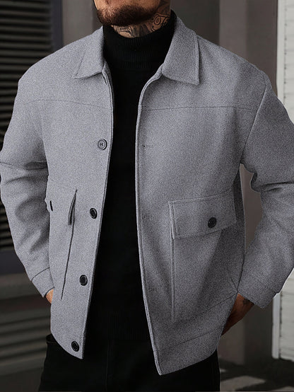 Oversized Winter Jacket for Men | Button Front Cold Weather Ready