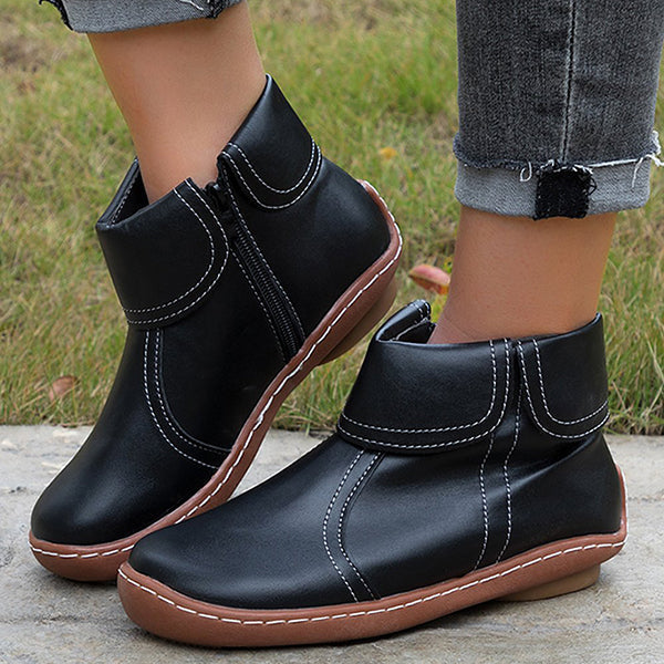 Warm Ankle Boots for Women | Side Zip Fall Booties