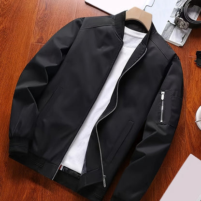 Everyday Bomber Jacket for Men | Ribbed Full Zip Warm Winter Layer