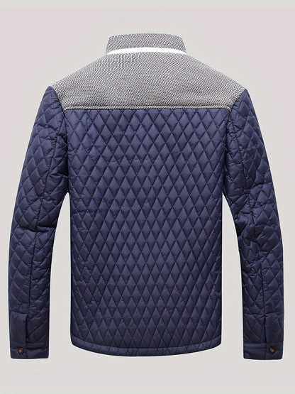 Lightweight Quilted Jacket for Men | Button Front Warm Winter Layer